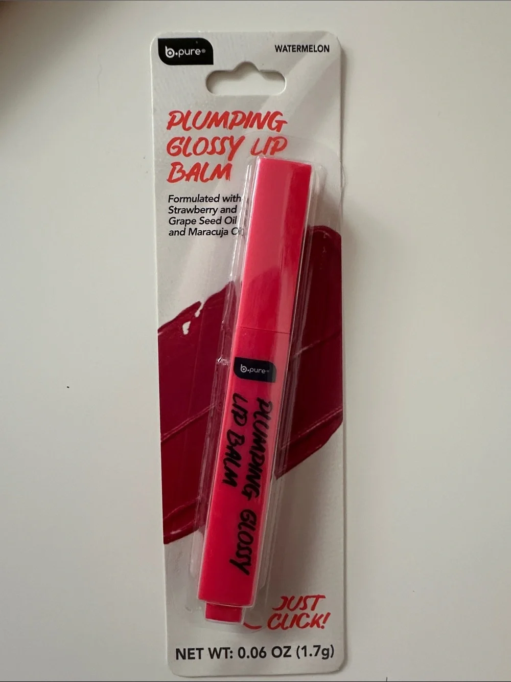 b Pure Plumping Glossy Lip Balms (Magenta & Watermelon) & Creamy Serum Blush